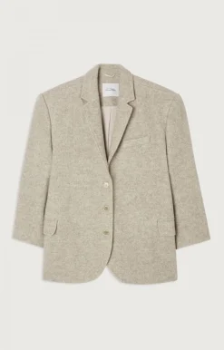 Damen American Vintage |Damenblazer Retobeach Beige Meliert