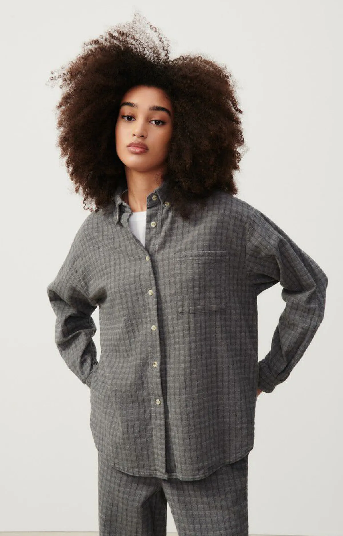 Damen American Vintage |Damenbluse Jofty Kies Meliert