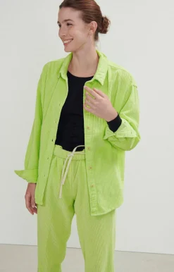 Damen American Vintage |Damenbluse Padow Fluoreszierendes Gelb Vintage