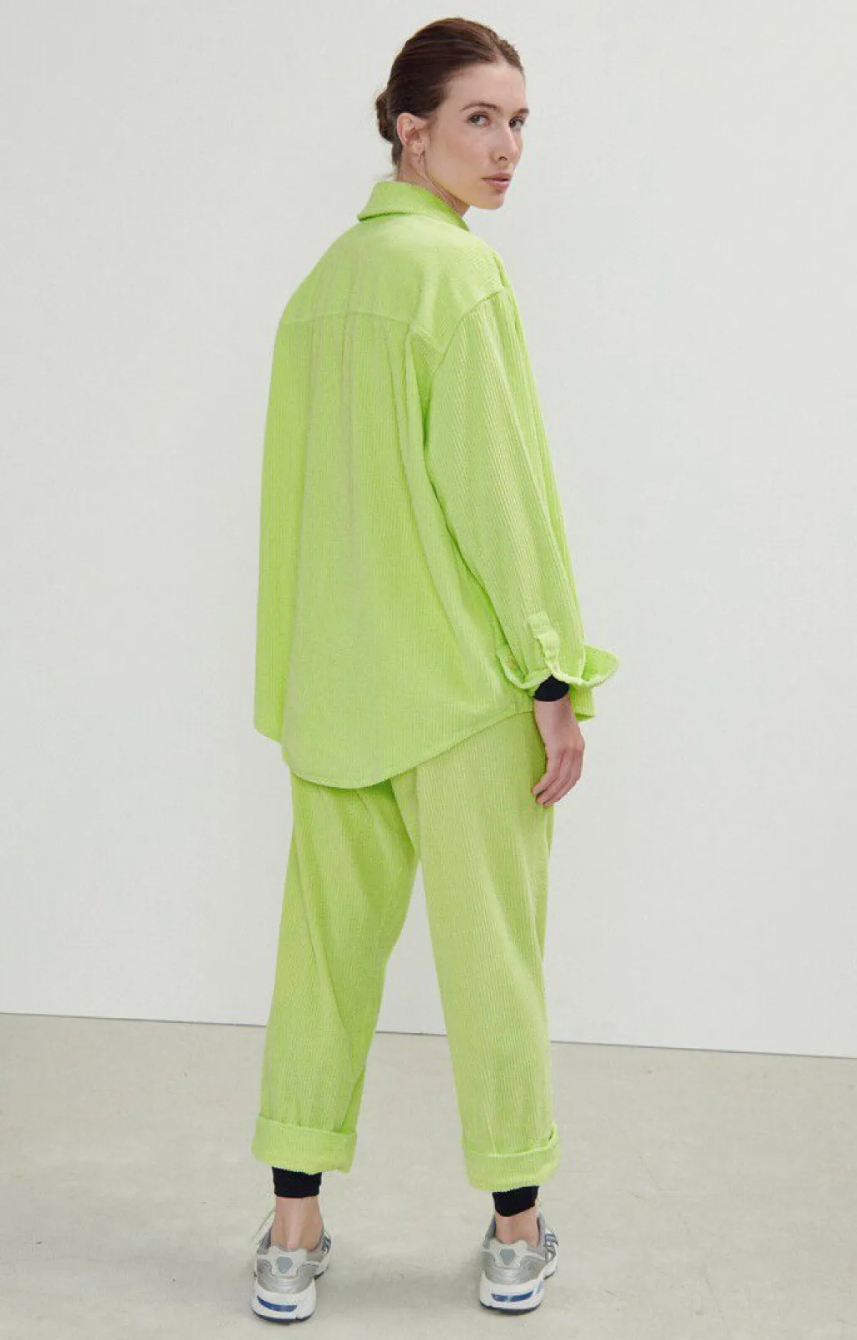 Damen American Vintage |Damenbluse Padow Fluoreszierendes Gelb Vintage