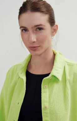 Damen American Vintage |Damenbluse Padow Fluoreszierendes Gelb Vintage