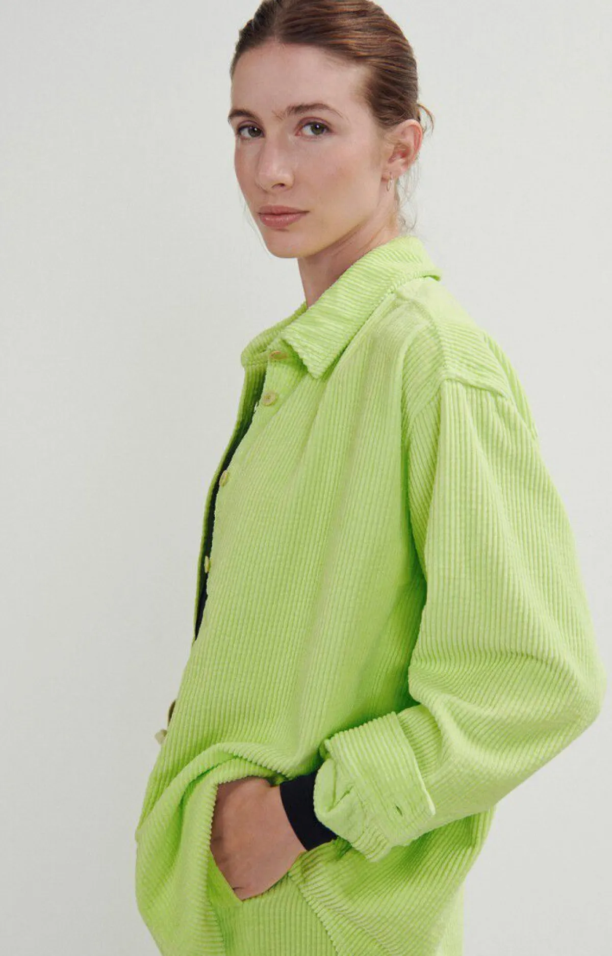 Damen American Vintage |Damenbluse Padow Fluoreszierendes Gelb Vintage