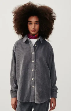 Damen American Vintage |Damenbluse Padow Kohlenstoff Vintage