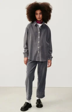 Damen American Vintage |Damenbluse Padow Kohlenstoff Vintage