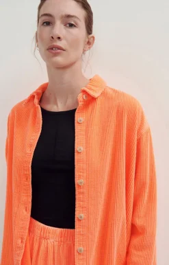 Damen American Vintage |Damenbluse Padow Leuchtendes Orange