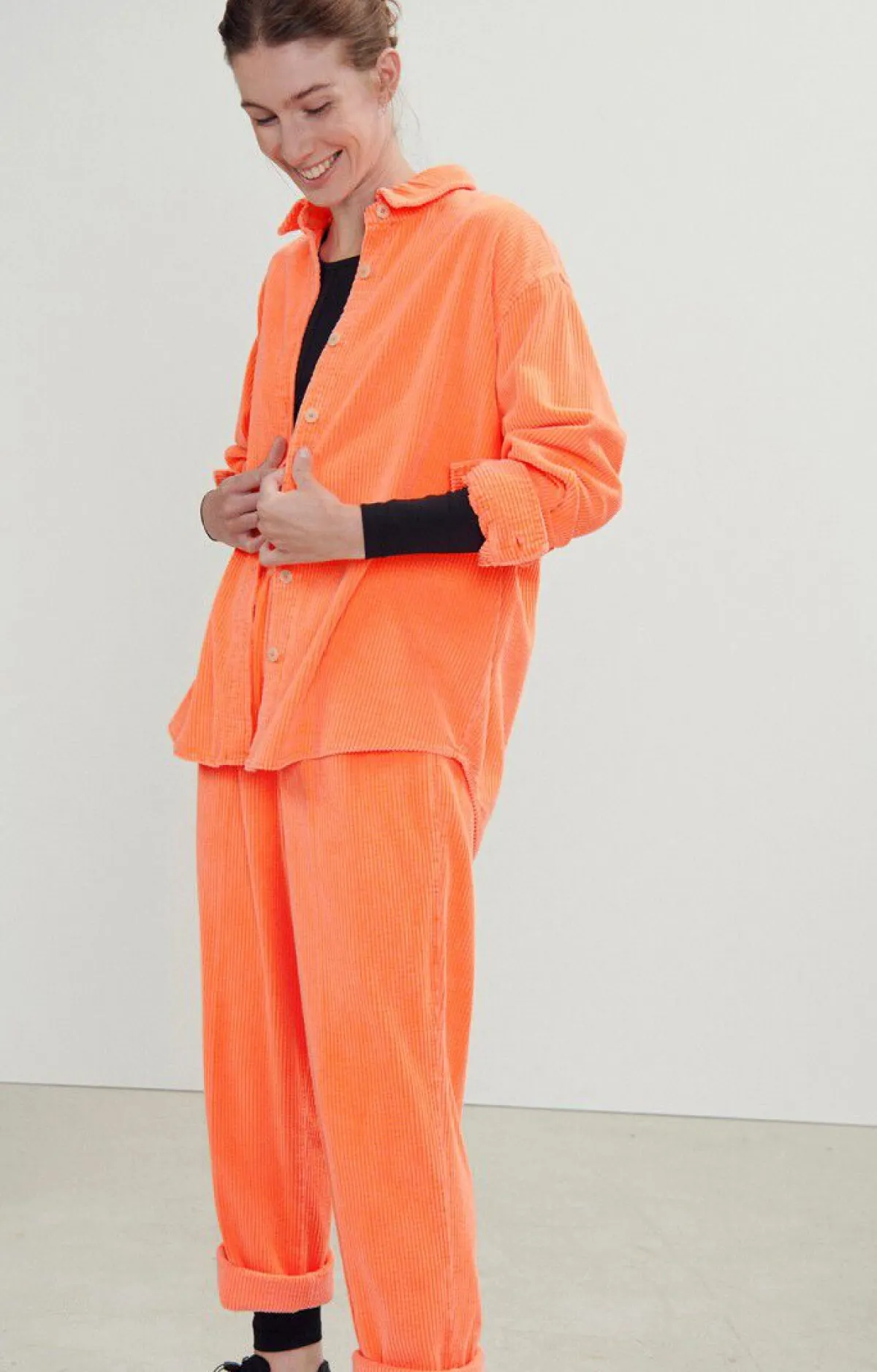 Damen American Vintage |Damenbluse Padow Leuchtendes Orange