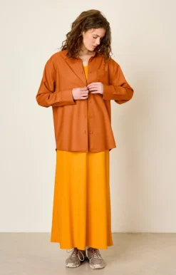 Damen American Vintage |Damenbluse Tabinsville Zimt