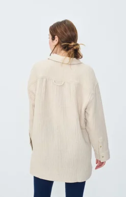 Damen American Vintage |Damenbluse Yenboro Nebel Meliert