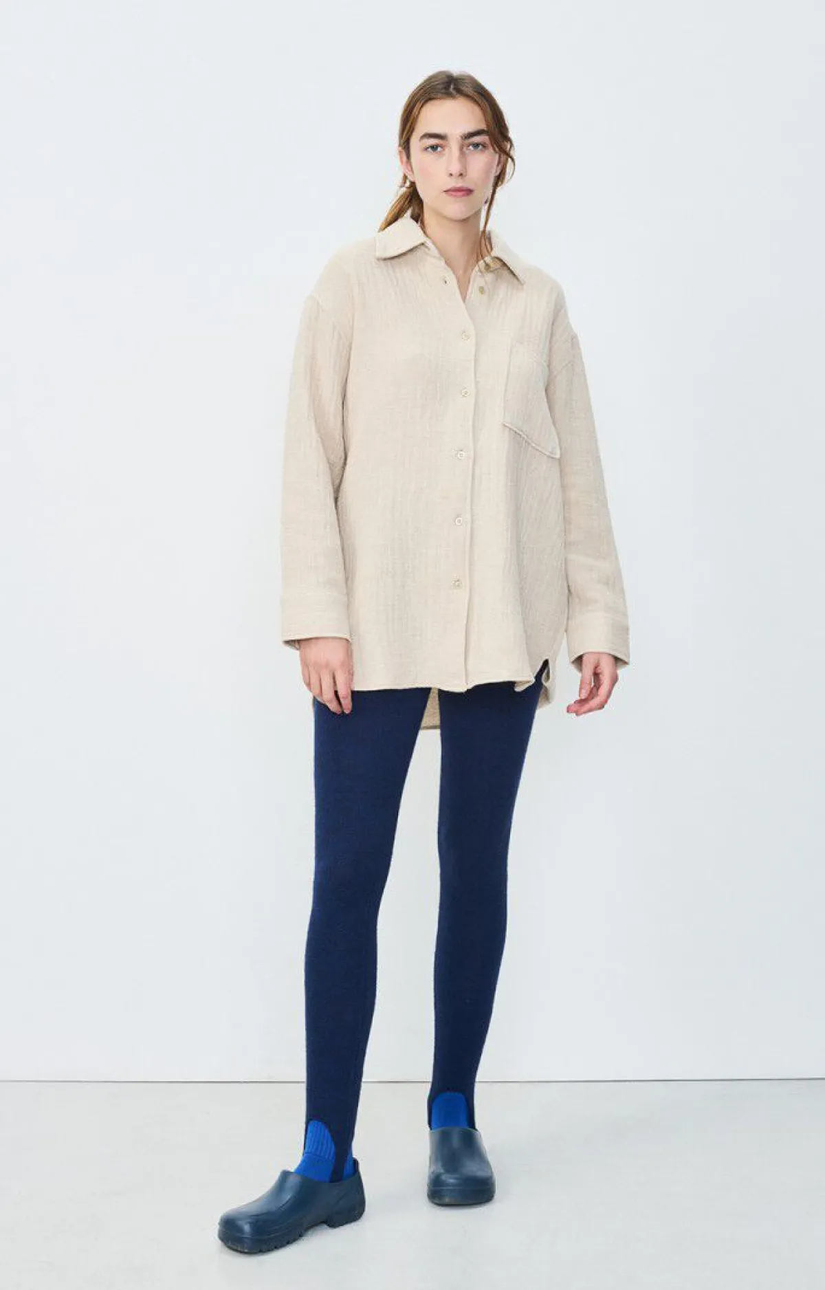 Damen American Vintage |Damenbluse Yenboro Nebel Meliert