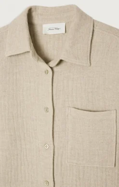Damen American Vintage |Damenbluse Yenboro Nebel Meliert