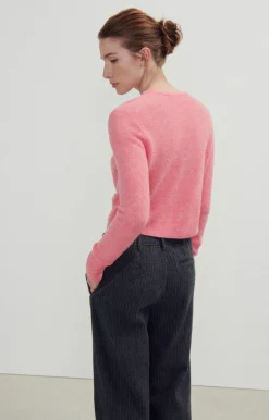 Damen American Vintage |Damencardigan Razpark Candy Pink Meliert