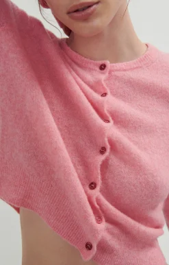 Damen American Vintage |Damencardigan Razpark Candy Pink Meliert