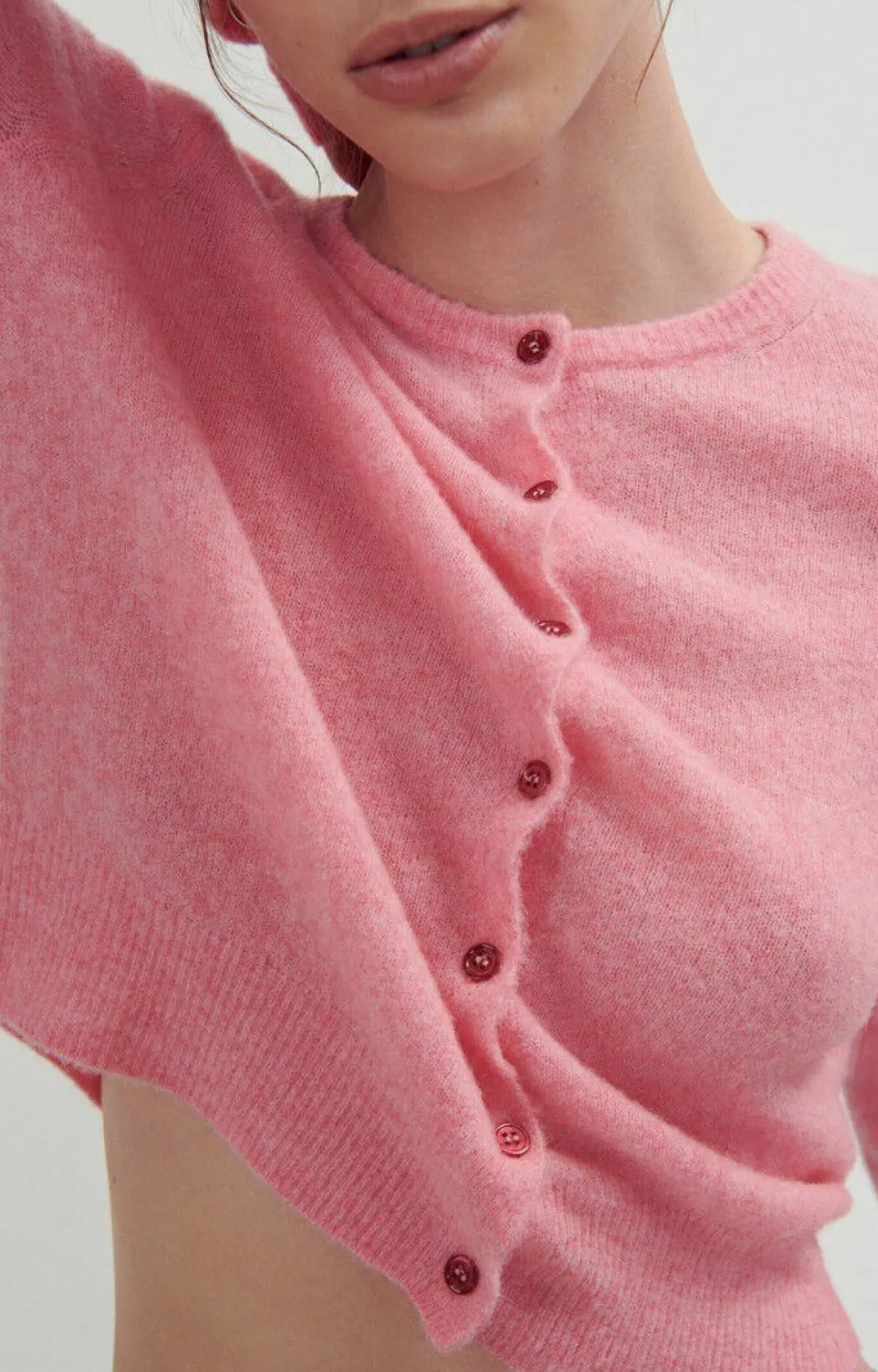 Damen American Vintage |Damencardigan Razpark Candy Pink Meliert