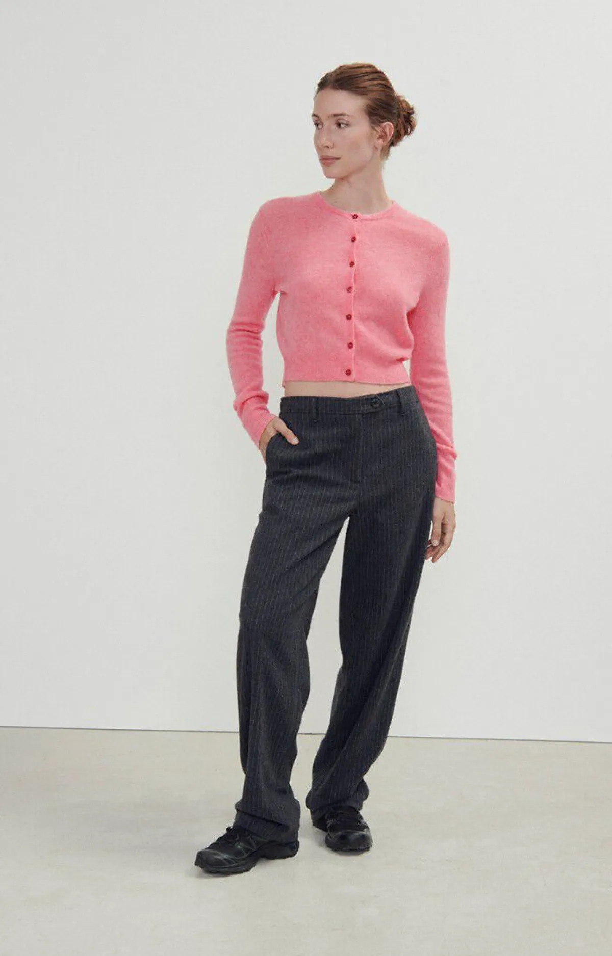 Damen American Vintage |Damencardigan Razpark Candy Pink Meliert
