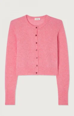 Damen American Vintage |Damencardigan Razpark Candy Pink Meliert