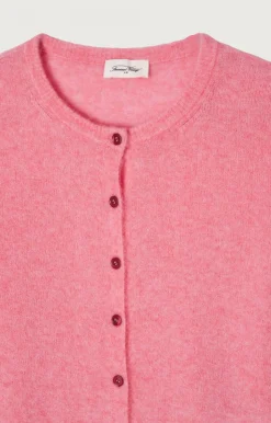 Damen American Vintage |Damencardigan Razpark Candy Pink Meliert