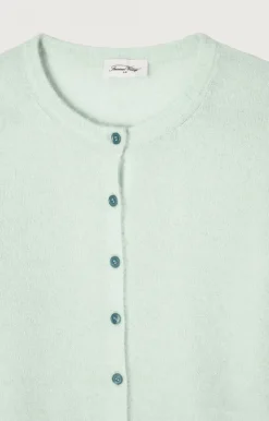 Damen American Vintage |Damencardigan Razpark Wassergrun Meliert