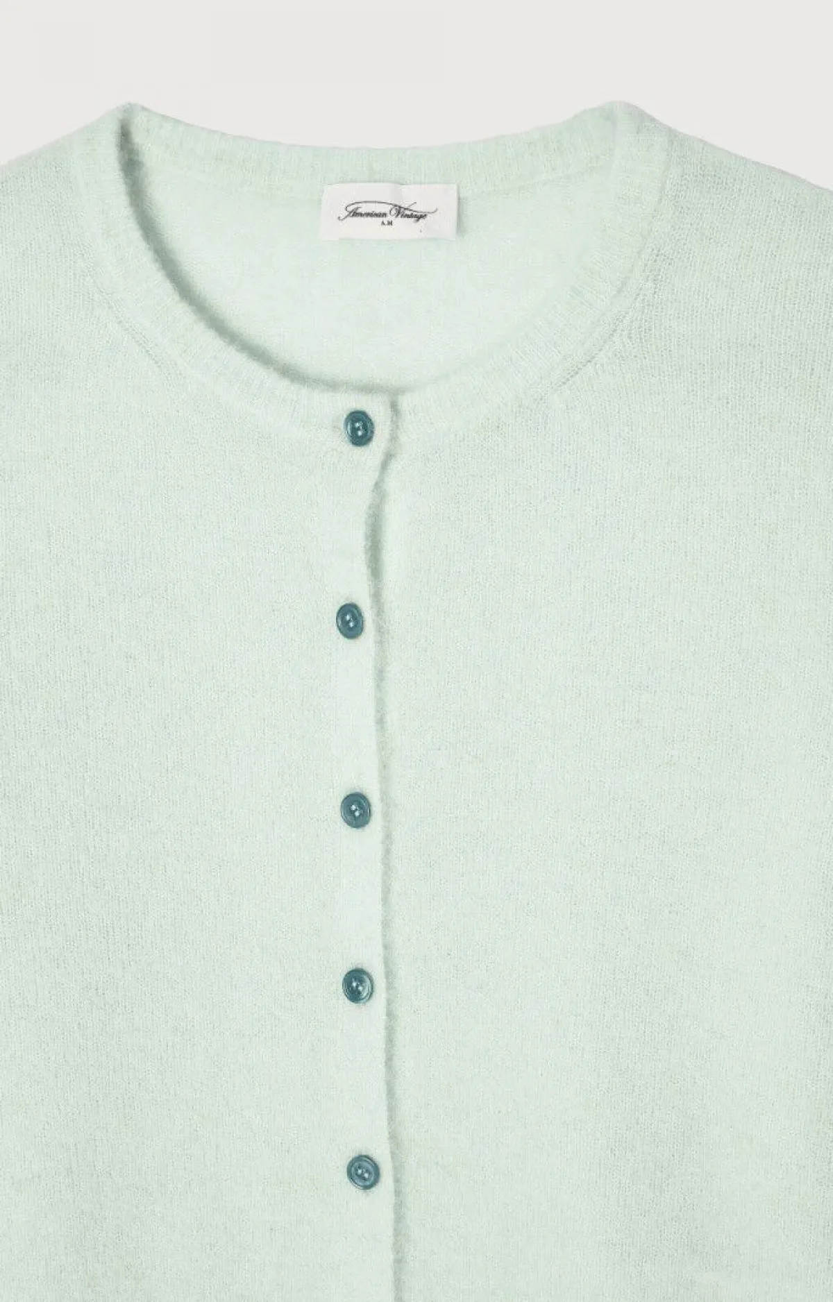Damen American Vintage |Damencardigan Razpark Wassergrun Meliert