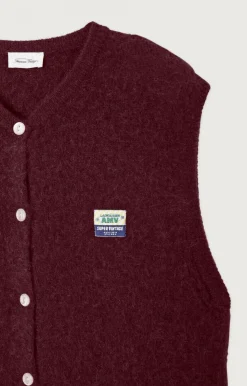Damen American Vintage |Damencardigan Vitow Mahagoni Meliert