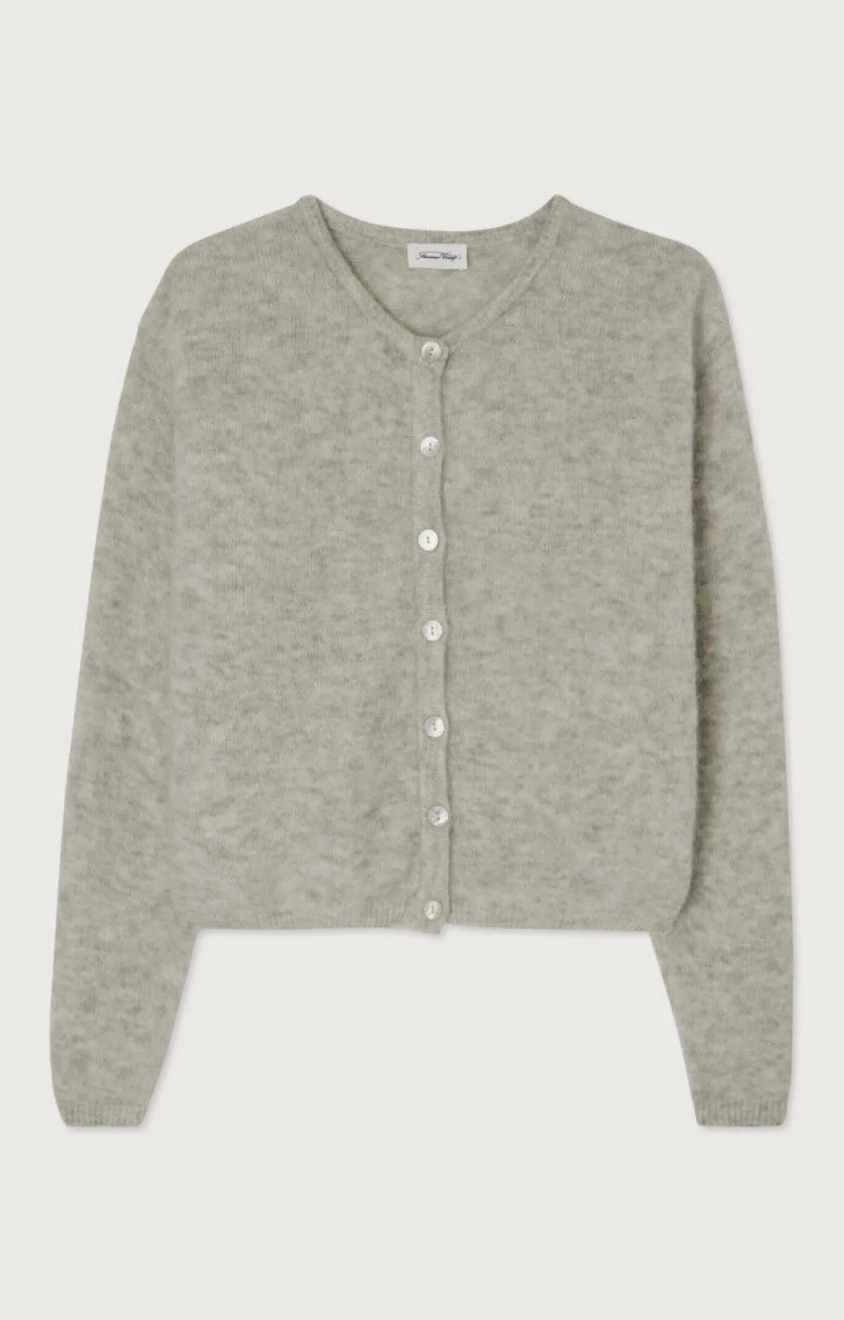 Damen American Vintage |Damencardigan Vitow Hellgrau Meliert