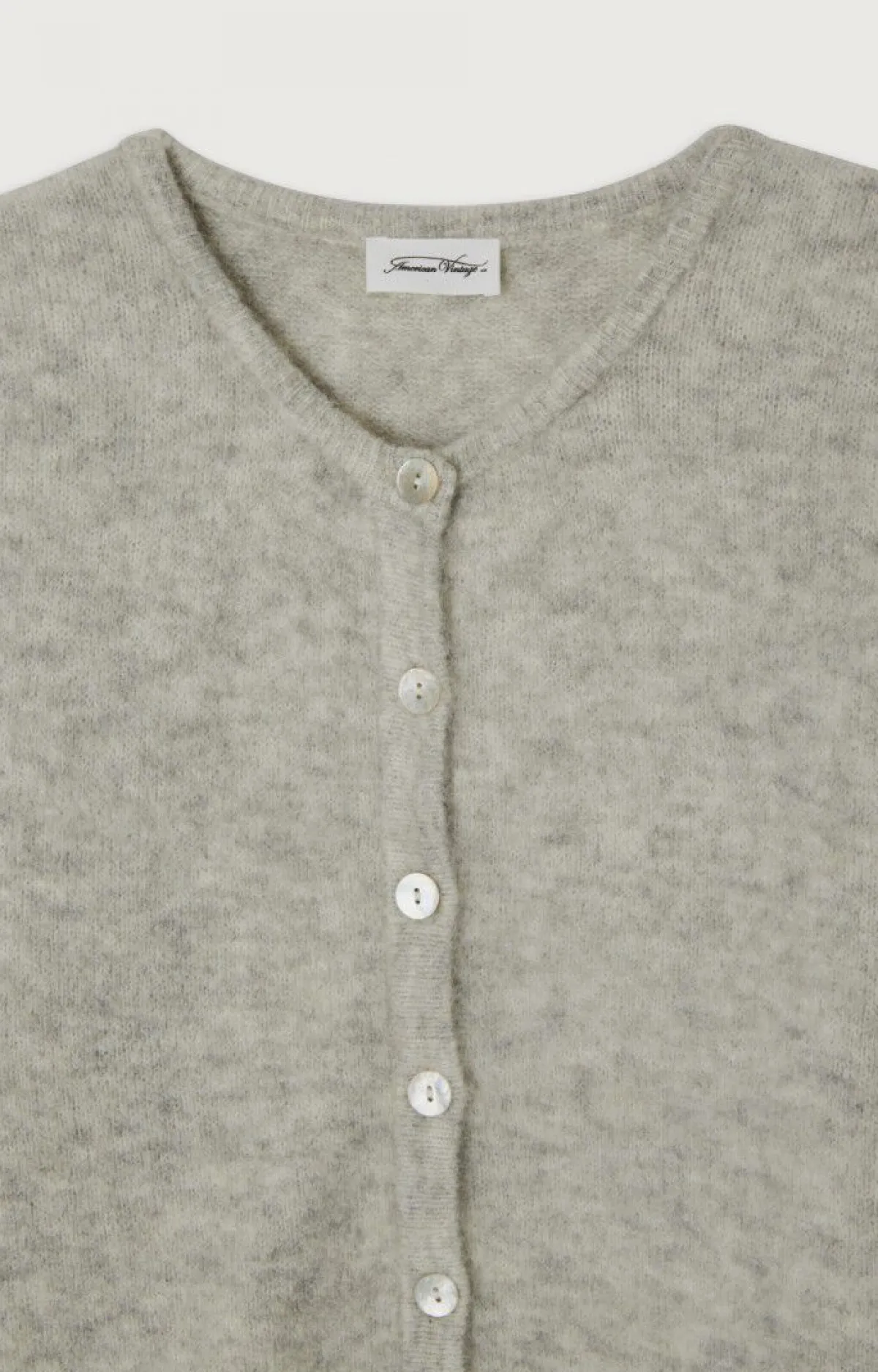 Damen American Vintage |Damencardigan Vitow Hellgrau Meliert