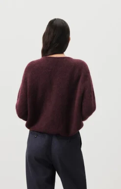 Damen American Vintage |Damencardigan Vitow Mahagoni Meliert
