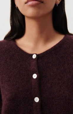 Damen American Vintage |Damencardigan Vitow Mahagoni Meliert