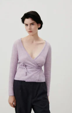 Damen American Vintage |Damencardigan Xinow Glycin Meliert