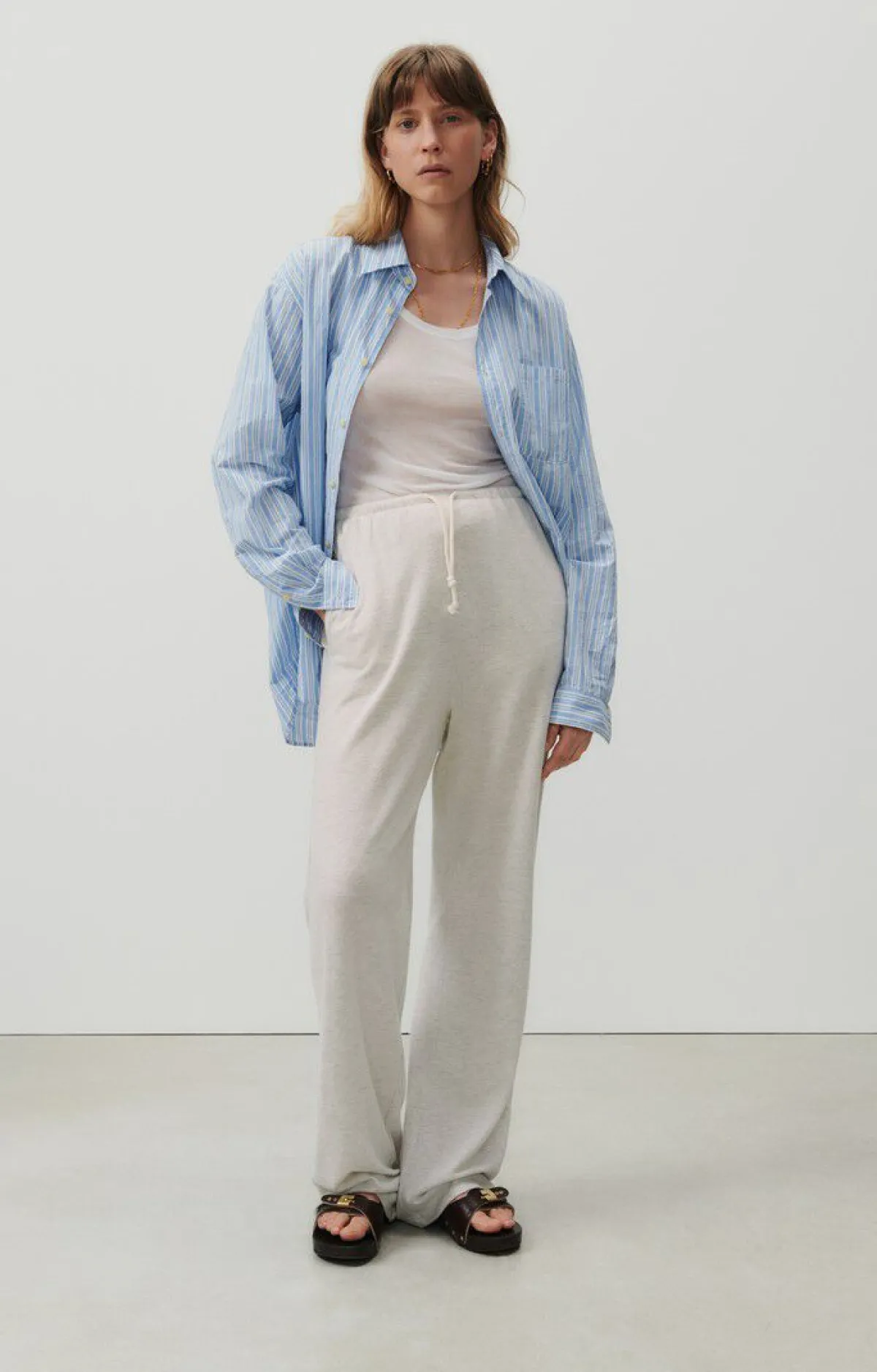 Damen American Vintage |Damenjogginghose Ypawood Grau Meliert