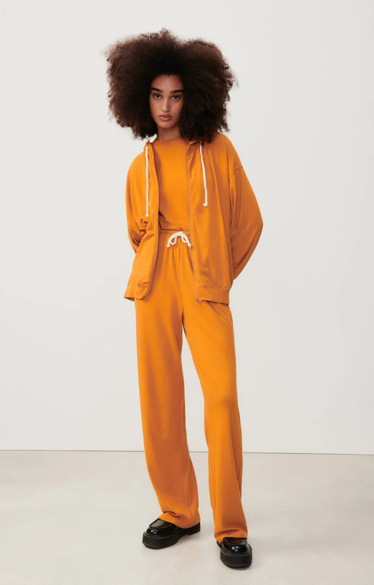 Damen American Vintage |Damenkapuzenpullover Ypawood Kurbis Meliert