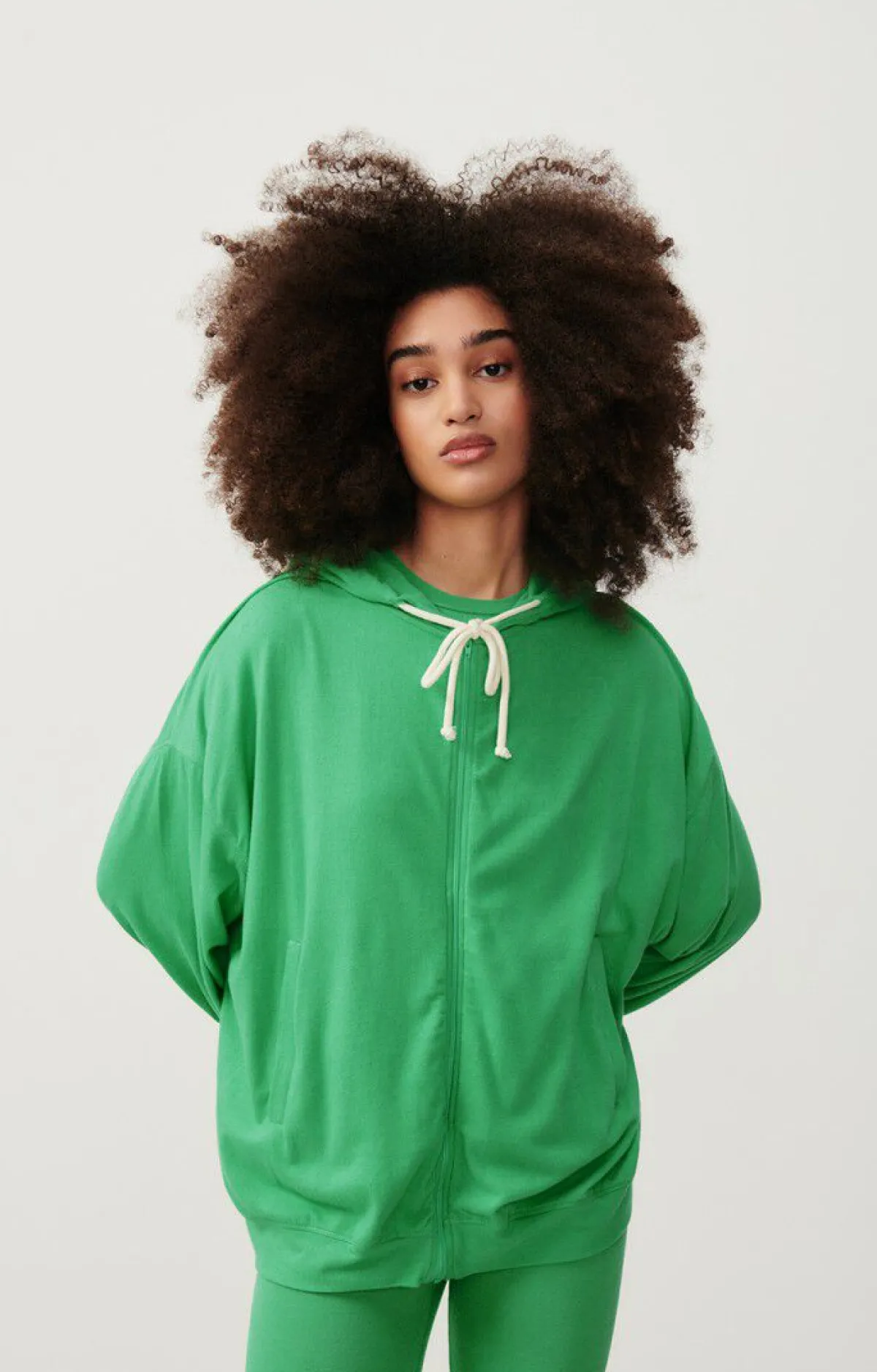 Damen American Vintage |Damenkapuzenpullover Ypawood Wiese Meliert