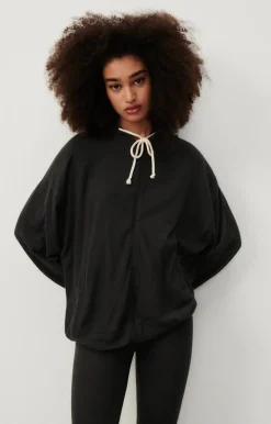 Damen American Vintage |Damenkapuzenpullover Ypawood Kohlenstoff Meliert