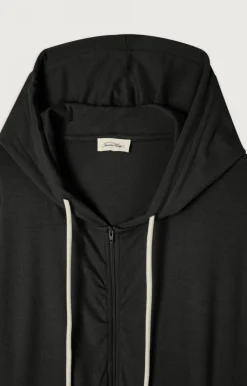 Damen American Vintage |Damenkapuzenpullover Ypawood Kohlenstoff Meliert
