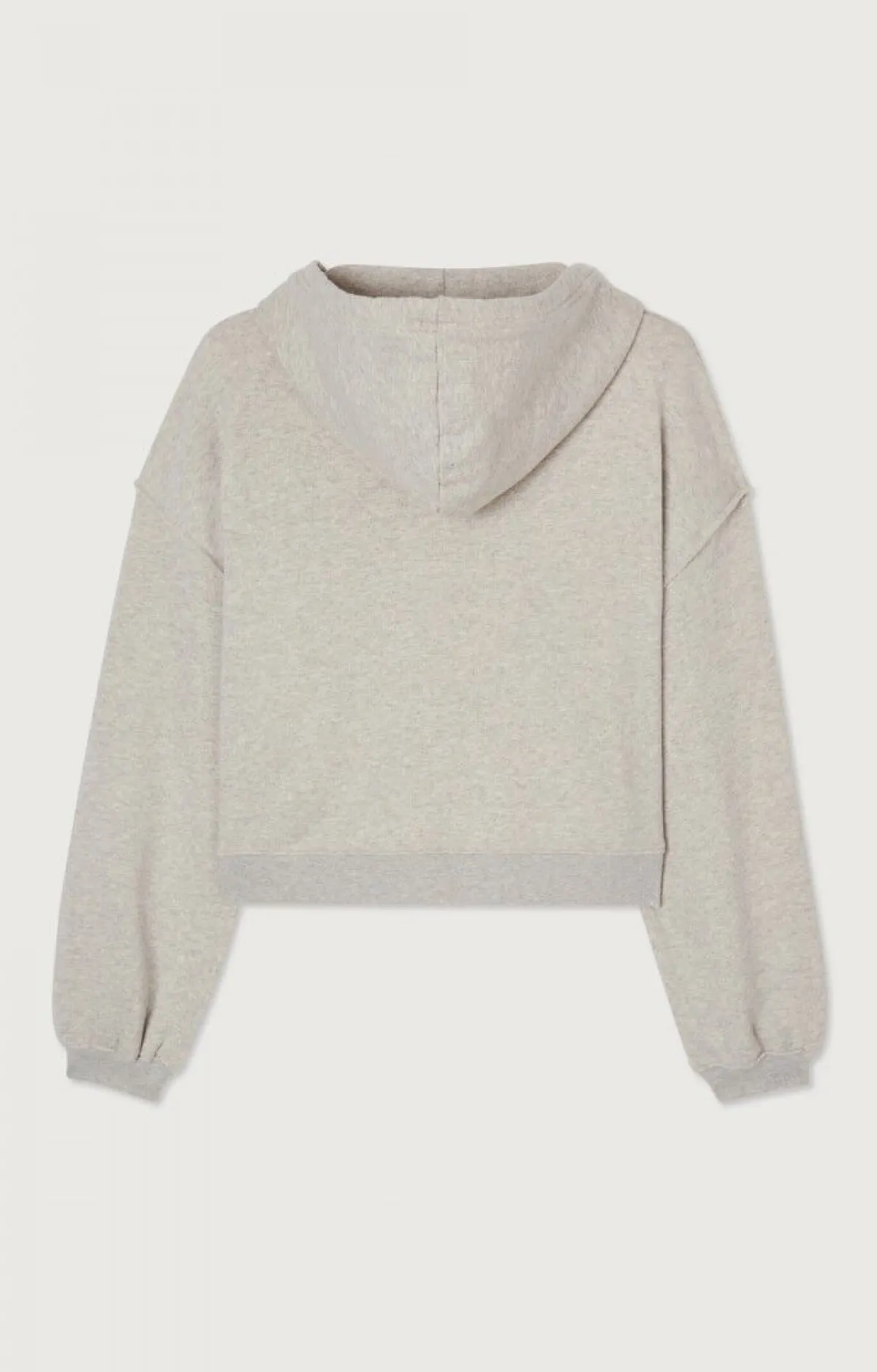 Damen American Vintage |Damenkapuzensweatshirt Ganow Hellgrau Meliert