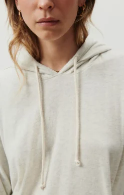 Damen American Vintage |Damenkapuzensweatshirt Ypawood Grau Meliert