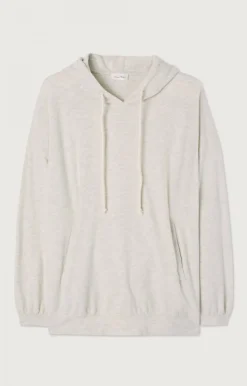 Damen American Vintage |Damenkapuzensweatshirt Ypawood Grau Meliert