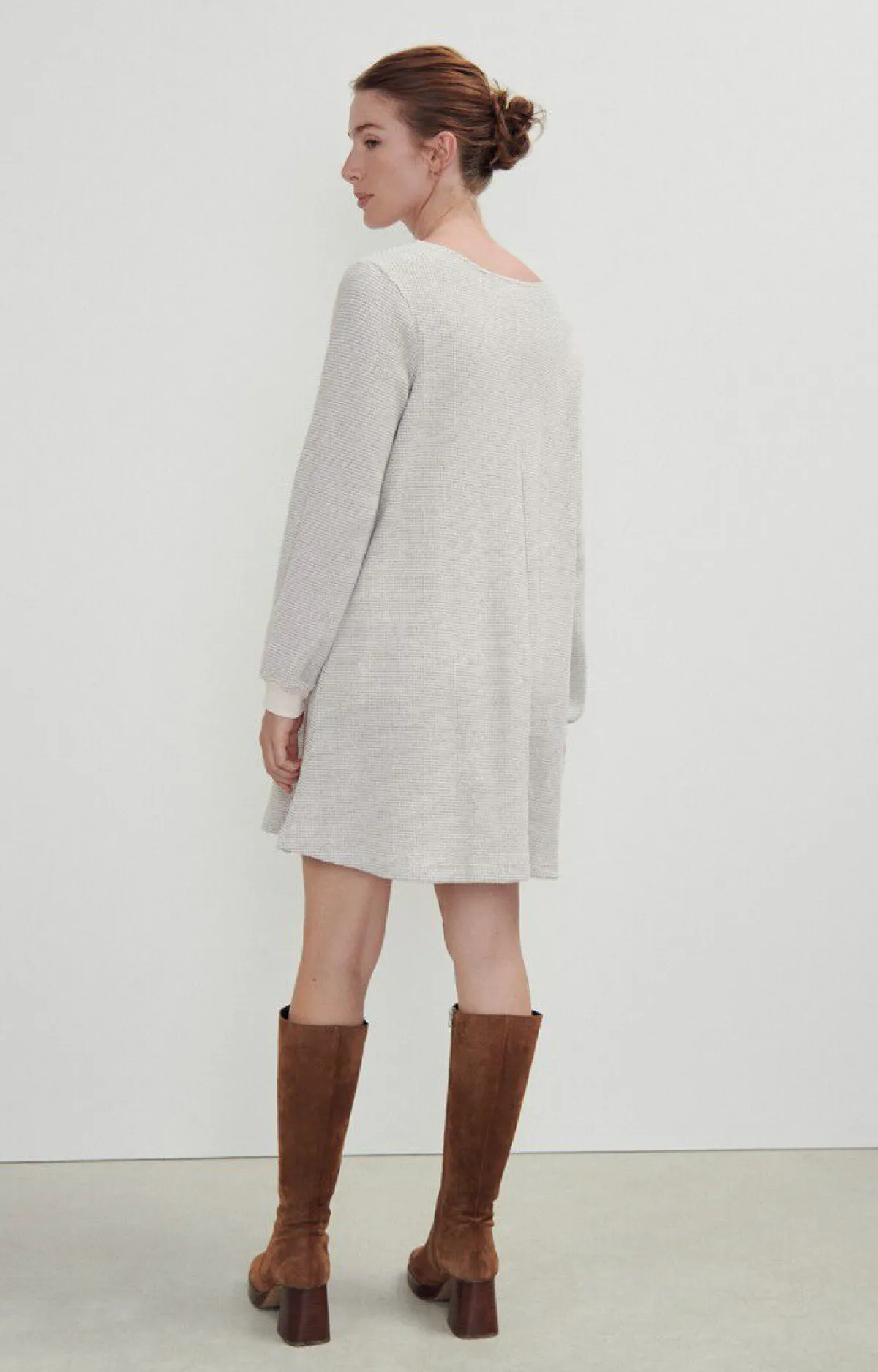 Damen American Vintage |Damenkleid Gyktown Graue Fliesen