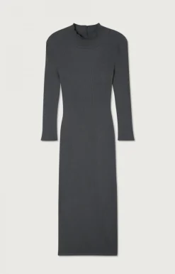 Damen American Vintage |Damenkleid Piwik Anthrazit Meliert