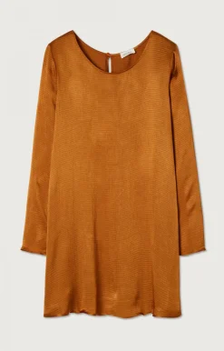 Damen American Vintage |Damenkleid Shaning Zimt