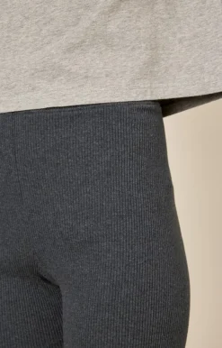 Damen American Vintage |Damen-Kurze Hose Piwik Anthrazit Meliert