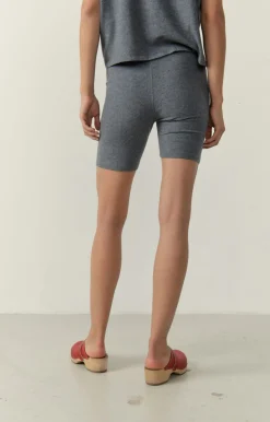 Damen American Vintage |Damen-Kurze Hose Ypawood Anthrazit Meliert
