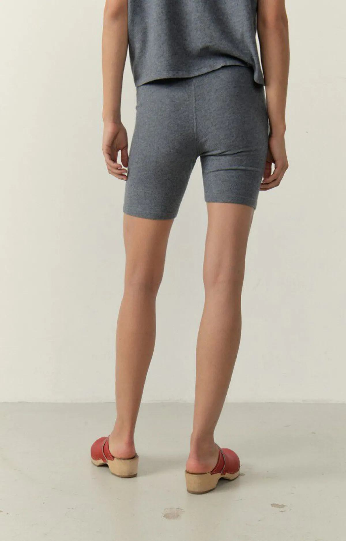 Damen American Vintage |Damen-Kurze Hose Ypawood Anthrazit Meliert