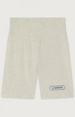 Damen American Vintage |Damen-Kurze Hose Ypawood Grau Meliert