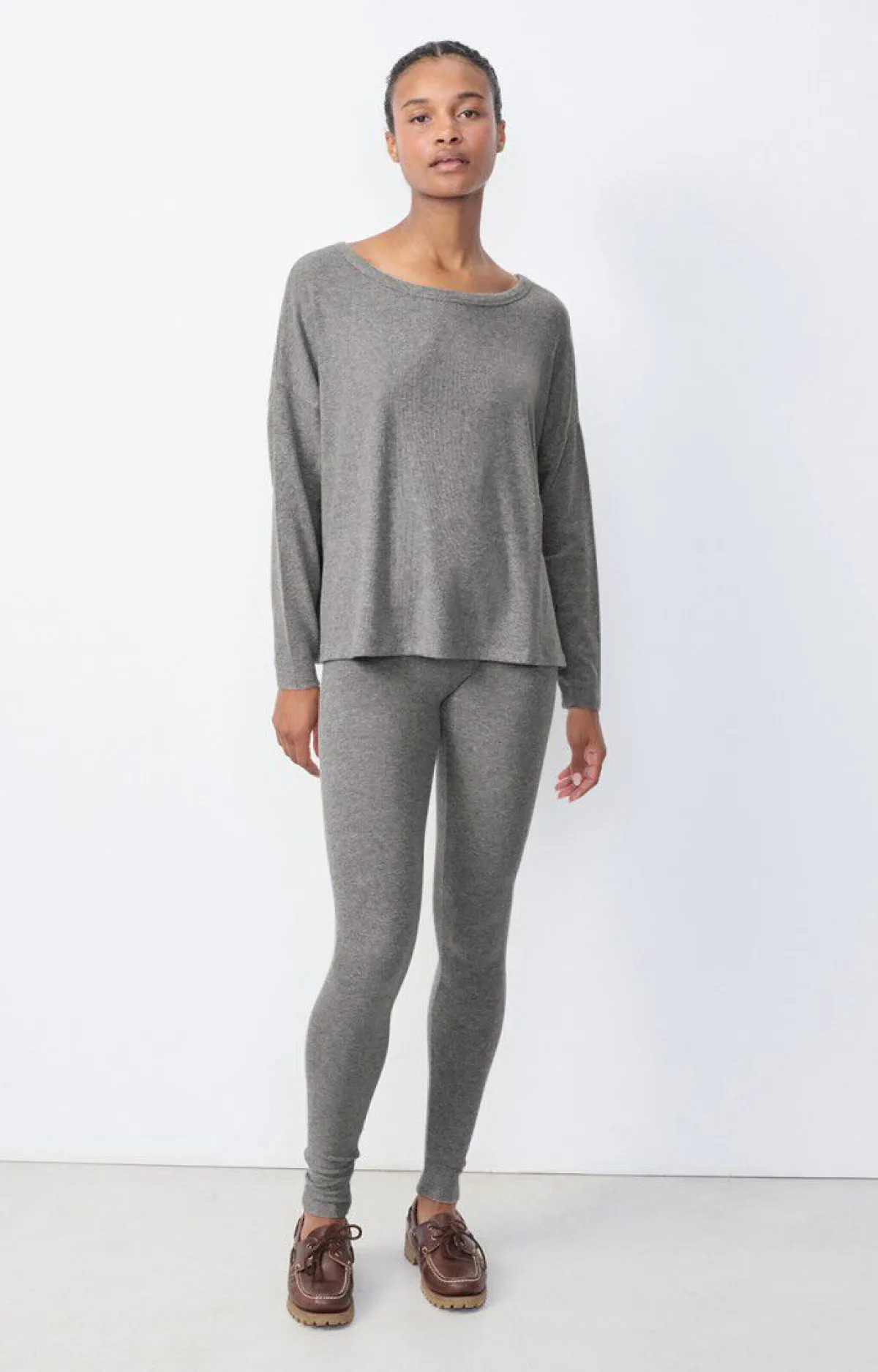 Damen American Vintage |Damenleggings Vetington Grau Meliert