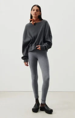Damen American Vintage |Damenleggings Ypawood Anthrazit Meliert