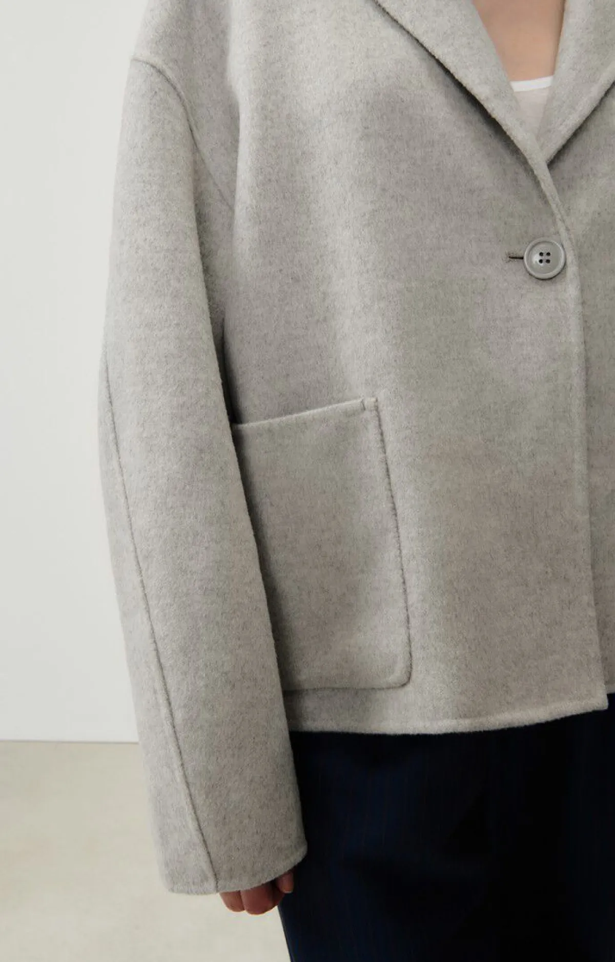 Damen American Vintage |Damenmantel Dadoulove Vlies Meliert