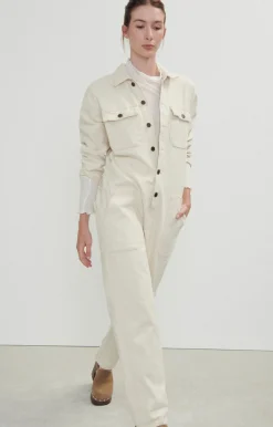 Damen American Vintage |Damenoverall Snopdog Ecru