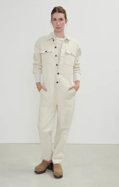 Damen American Vintage |Damenoverall Snopdog Ecru
