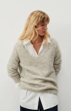 Damen American Vintage |Damenpullover Cikoya Vlies Meliert