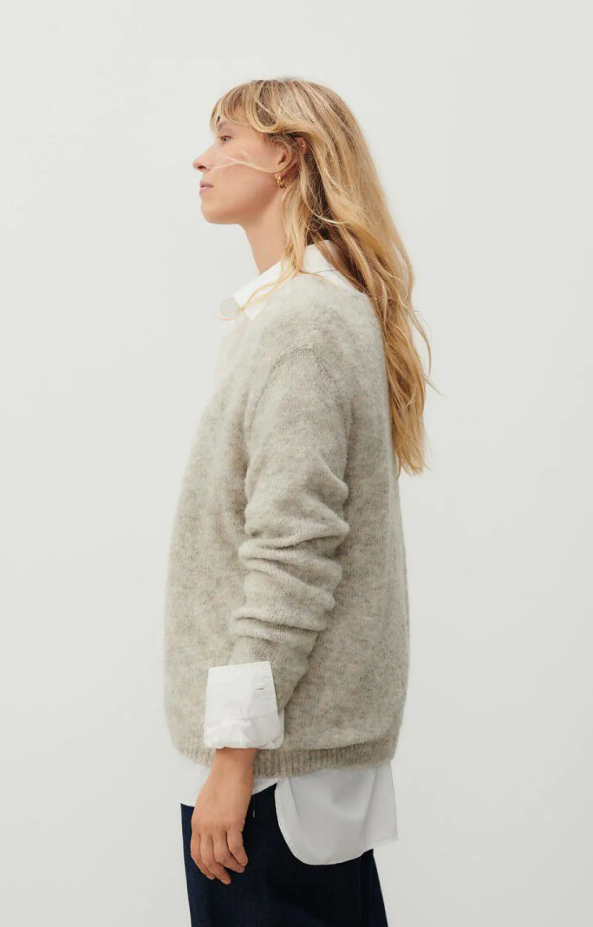 Damen American Vintage |Damenpullover Cikoya Vlies Meliert